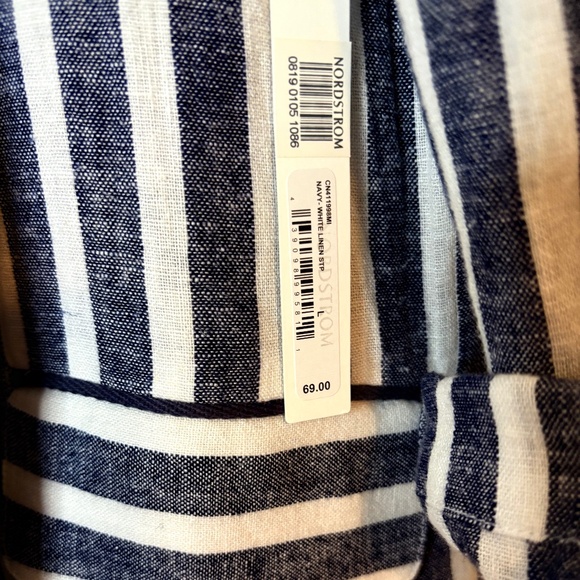 NWT - CASLON Striped Linen Blend Blazer Jacket - Picture 3 of 9